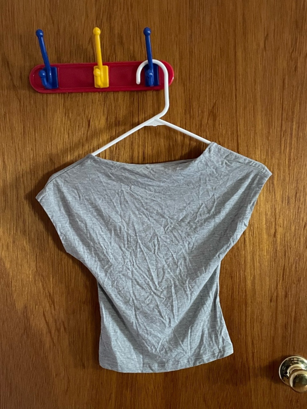 Shein grey reversible crop top